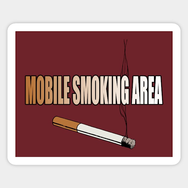 MOBILE SMOKING AREA Sticker by goldenteez